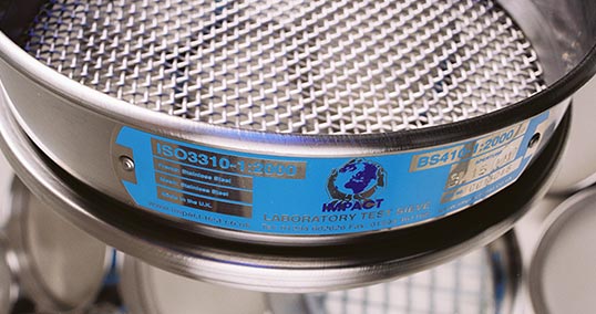 closeup of sieve label
